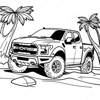 Ford Raptor In Action Coloring Page 23004-21141