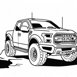 Ford Raptor In Action Coloring Page 23004-21142