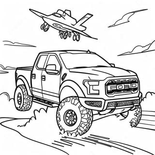 Ford Raptor In Action Coloring Page 23004-21143