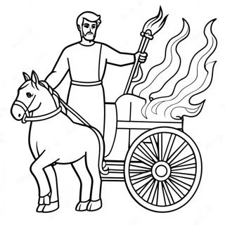 Elijah With Fiery Chariot Coloring Page 23014-21151