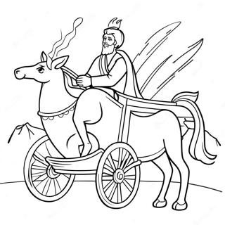 Elijah With Fiery Chariot Coloring Page 23014-21152