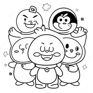 Doraemon With Friends Coloring Page 23034-21165