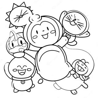 Doraemon With Friends Coloring Page 23034-21166