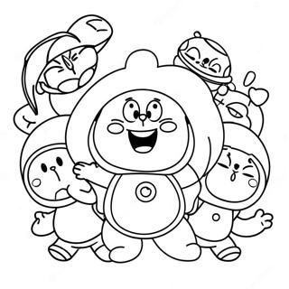 Doraemon With Friends Coloring Page 23034-21168