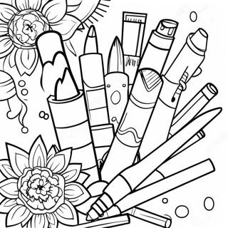 Colorful Markers Fun Coloring Page 23044-21173