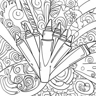 Colorful Markers Fun Coloring Page 23044-21174