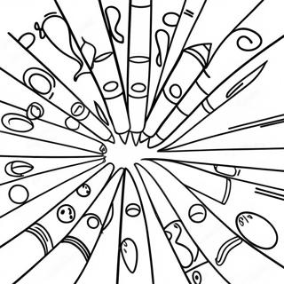 Colorful Markers Fun Coloring Page 23044-21176