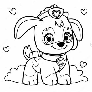 Paw Patrol Valentines Day Coloring Pages