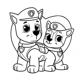 Paw Patrol Valentine S Day Coloring Page 23053-21178