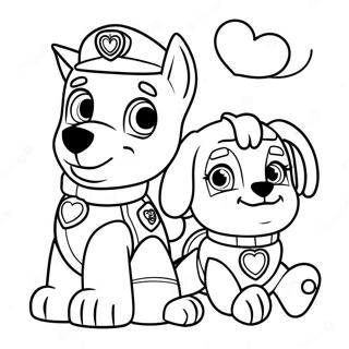 Paw Patrol Valentine S Day Coloring Page 23053-21179