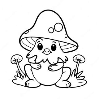 Mushroom Gnome Coloring Page 23073-21196