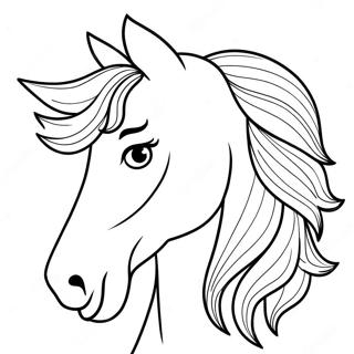 Majestic Horse Head Coloring Page 23084-21205