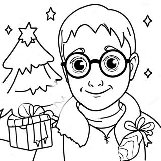 Harry Potter Christmas Coloring Page 23093-21210