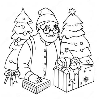 Harry Potter Christmas Coloring Page 23093-21212