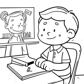 Big Nate In Class Coloring Page 23104-21221