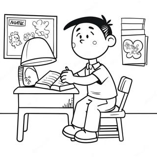 Big Nate In Class Coloring Page 23104-21222