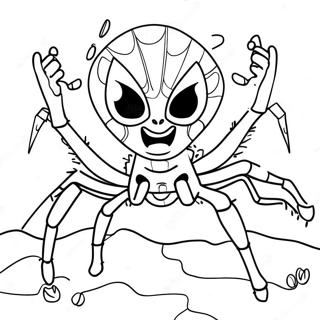 Cool Spider Punk In Action Coloring Page 23174-21277