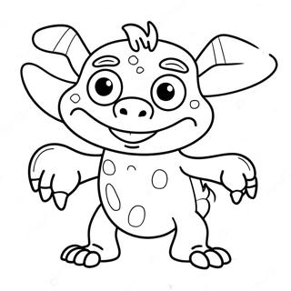 Funny Ugly Creature Coloring Page 23194-21296