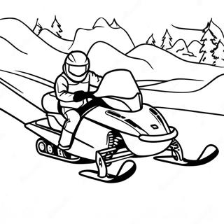 Fast Snowmobile Racing Coloring Page 23204-21301