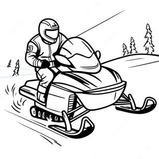 Fast Snowmobile Racing Coloring Page 23204-21304