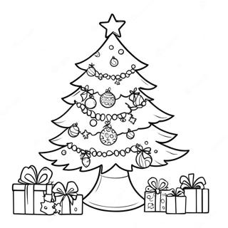 Festive Christmas Tree Coloring Page 2322-1903