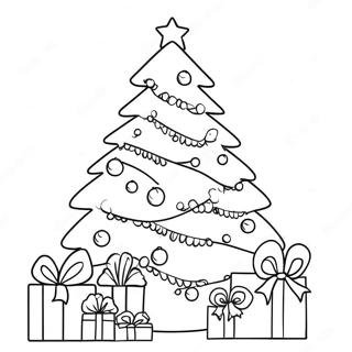 Festive Christmas Tree Coloring Page 2322-1904