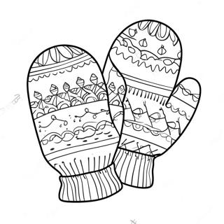 Mittens Sheet Coloring Pages