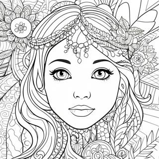 Detailed Portrait Coloring Page 23264-21349