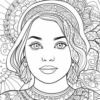 Detailed Portrait Coloring Page 23264-21351