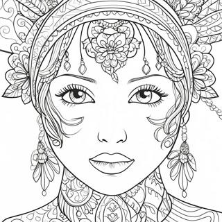 Detailed Portrait Coloring Page 23264-21352