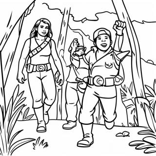 Jumanji Adventure Scene Coloring Page 23274-21357