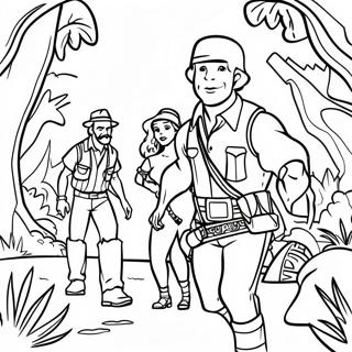 Jumanji Adventure Scene Coloring Page 23274-21359