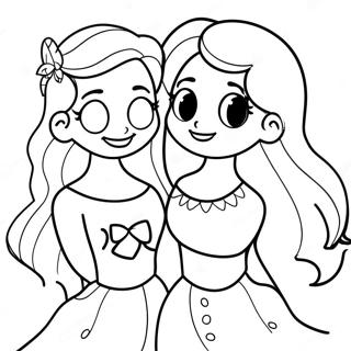 Ariel Sisters Coloring Page 23313-21386