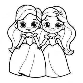 Ariel Sisters Coloring Page 23313-21387