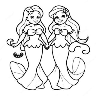 Ariel Sisters Coloring Page 23313-21388