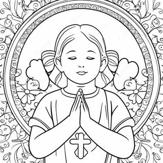 Prayer Coloring Page 2331-1906