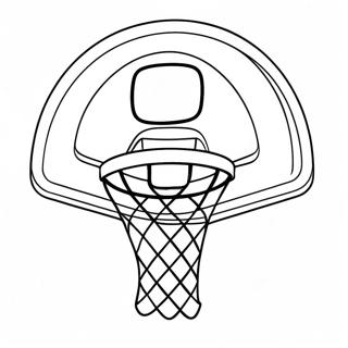 Fun Basketball Hoop With Ball Coloring Page 23334-21405