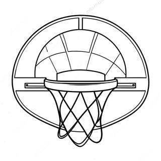 Fun Basketball Hoop With Ball Coloring Page 23334-21406