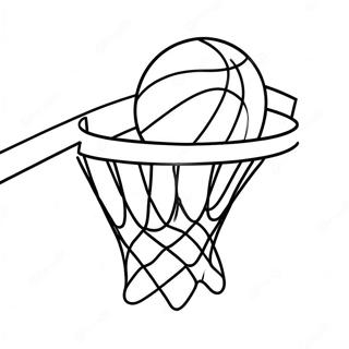 Fun Basketball Hoop With Ball Coloring Page 23334-21408