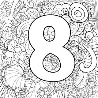 Number 8 Coloring Page 23353-21418