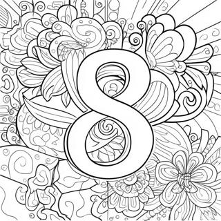 Number 8 Coloring Page 23353-21420