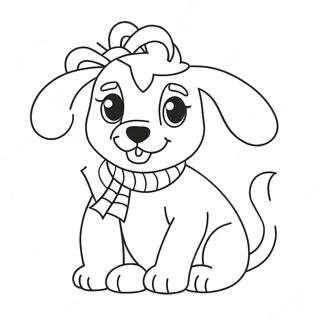 Christmas Puppy Coloring Page 23363-21426