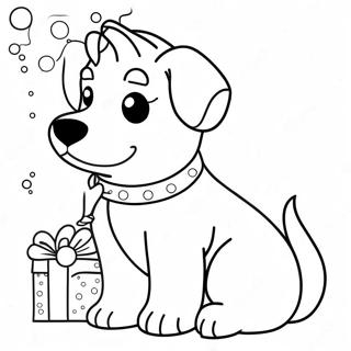 Christmas Puppy Coloring Page 23363-21427