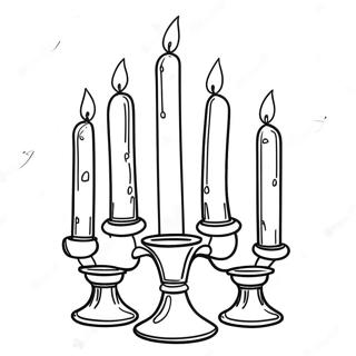 Shabbos Candle Lighting Coloring Page 23393-21451