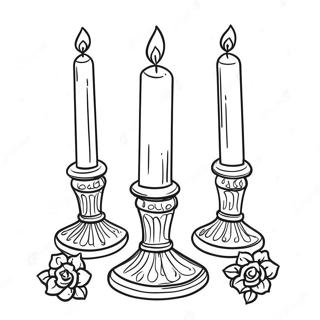 Shabbos Candle Lighting Coloring Page 23393-21452