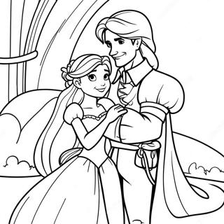 Rapunzel And Flynn Coloring Pages