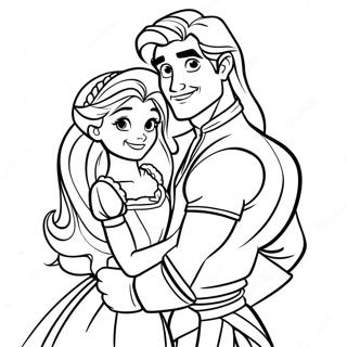 Rapunzel And Flynn Coloring Page 23423-21475