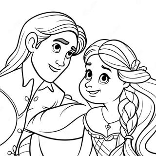 Rapunzel And Flynn Coloring Page 23423-21476