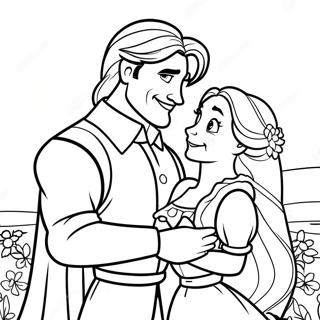 Rapunzel And Flynn Coloring Page 23423-21647