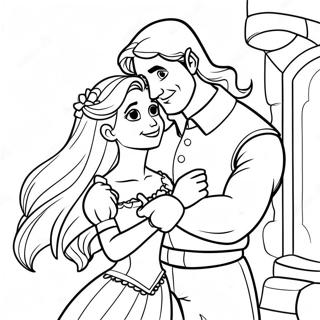 Rapunzel And Flynn Coloring Page 23423-21648